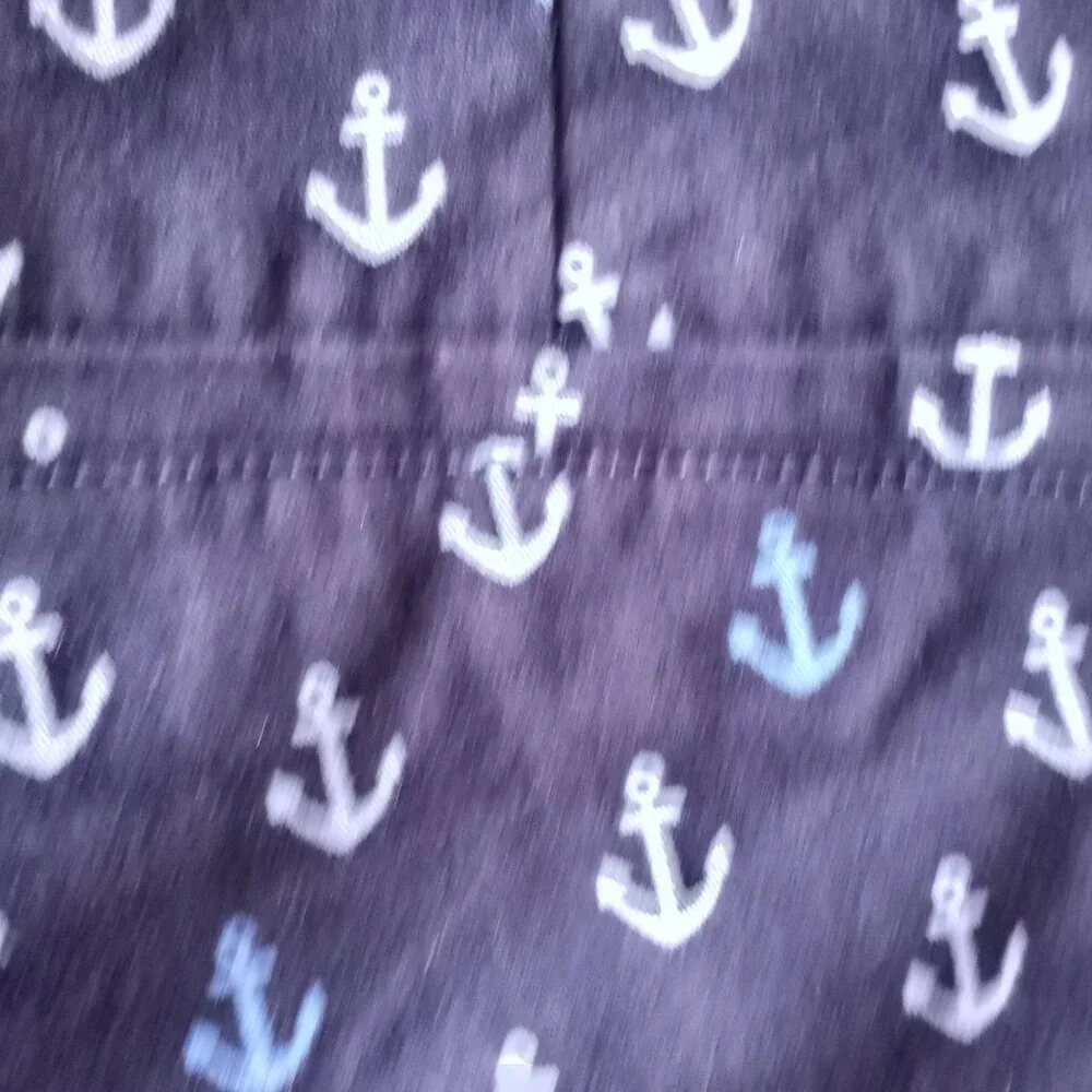 'crown & ivy' 24W Curvy Short Navy/Blues Anchor NWT - Picture 7 of 10